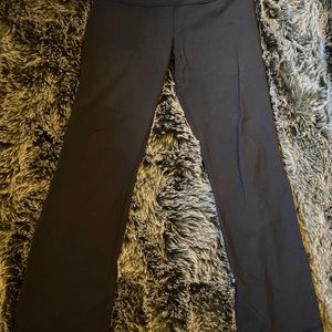Wide-legged mid-rise Lululemon yoga pants
